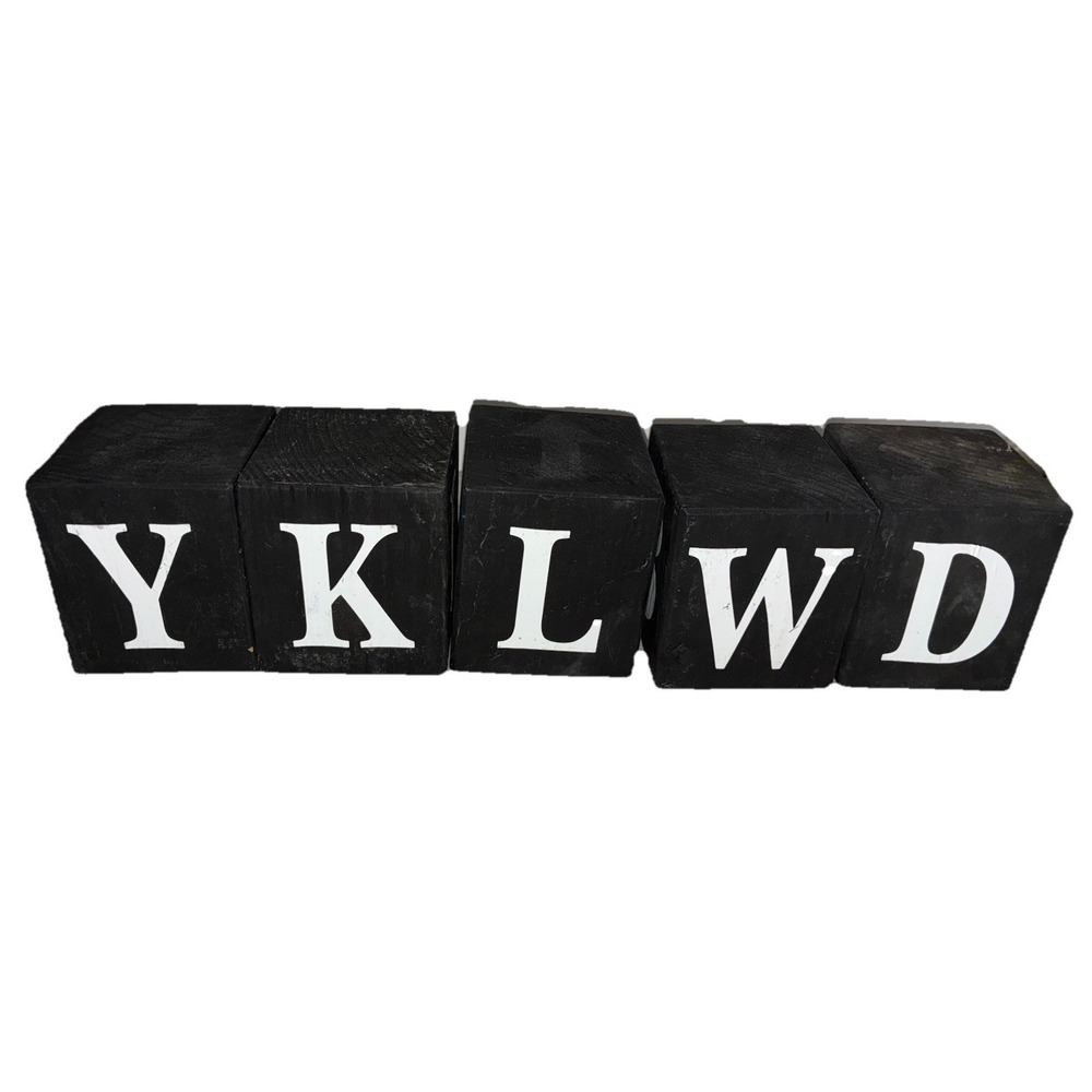 Wooden Blocks With Letters Lot Of 5